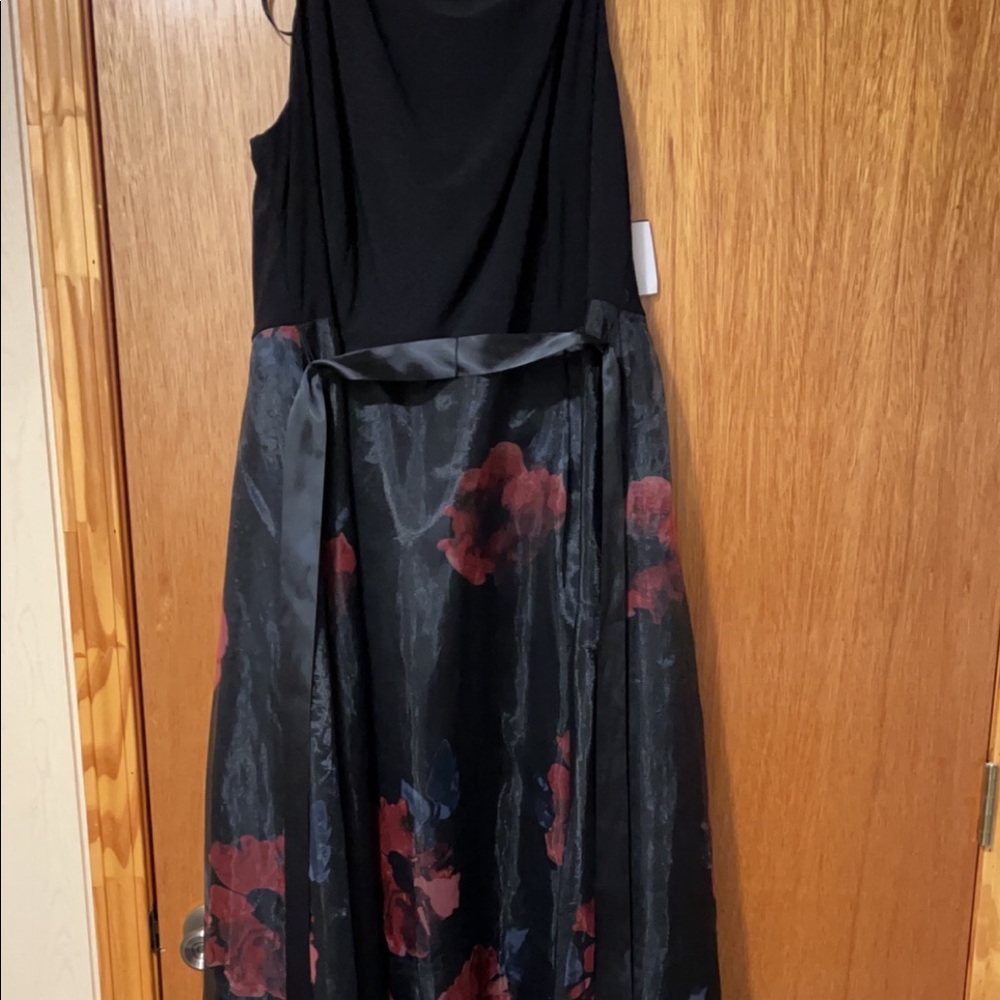 Black and Maroon Prom Dress